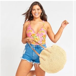 Show Me Your MuMu neon flowers swimsuit